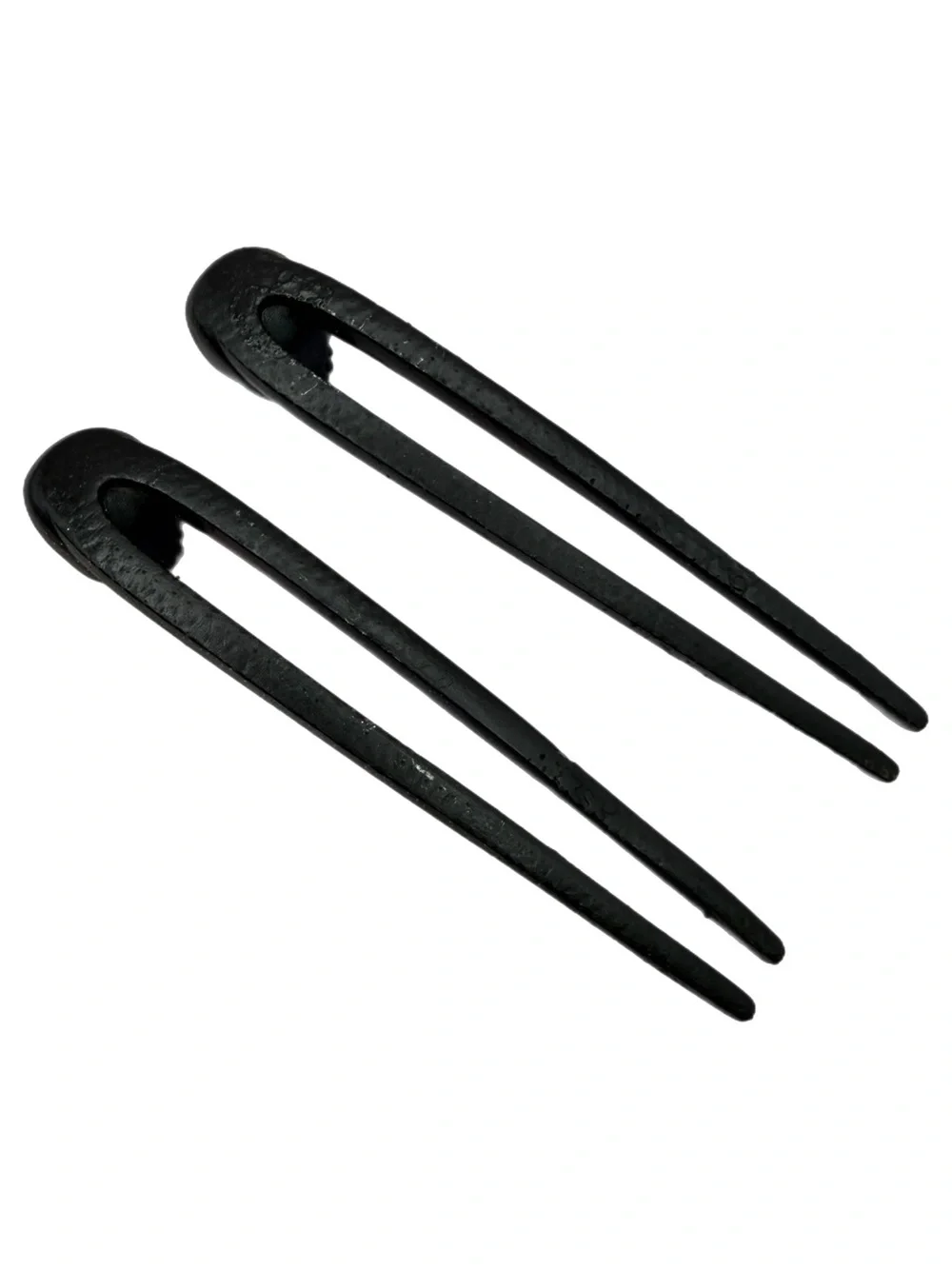Set‎ of Gothic Skull Hair Sticks – Iridescent Double‑Prong Resin Hairpins